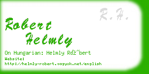 robert helmly business card